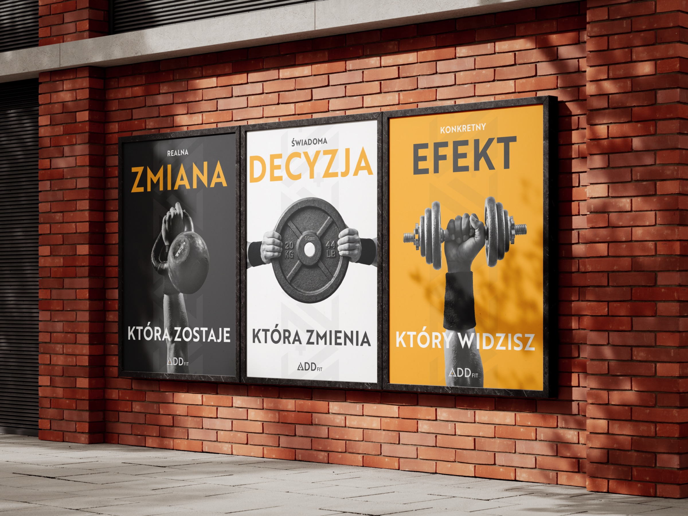 Seria plakatów Zmiana / Decyzja / Efekt