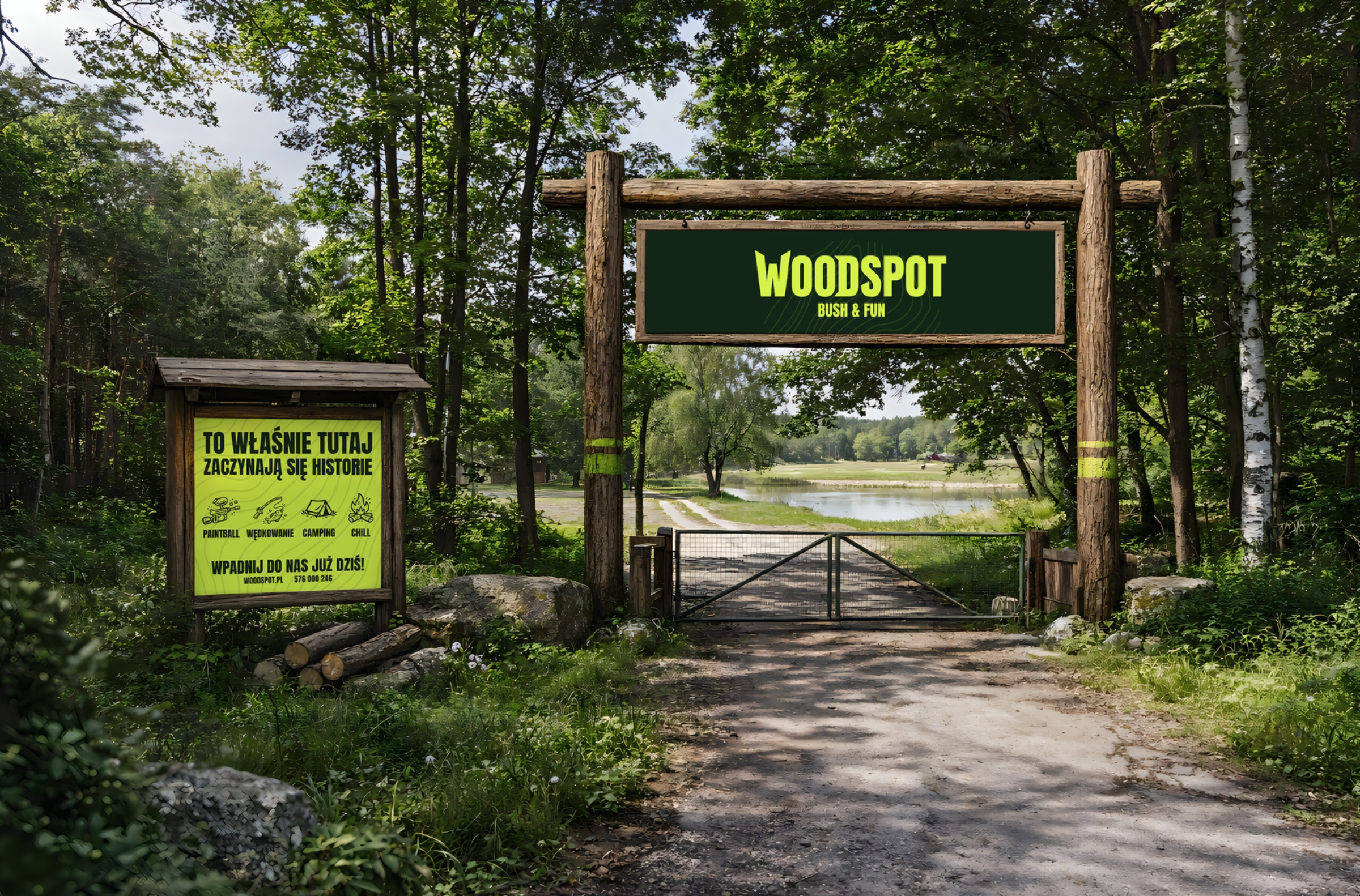 Woodspot — brama wjazdowa
